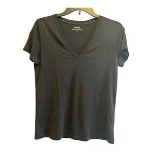 Vince Essential Pima Cotton V-Neck T-Shirt Black Size S #00337